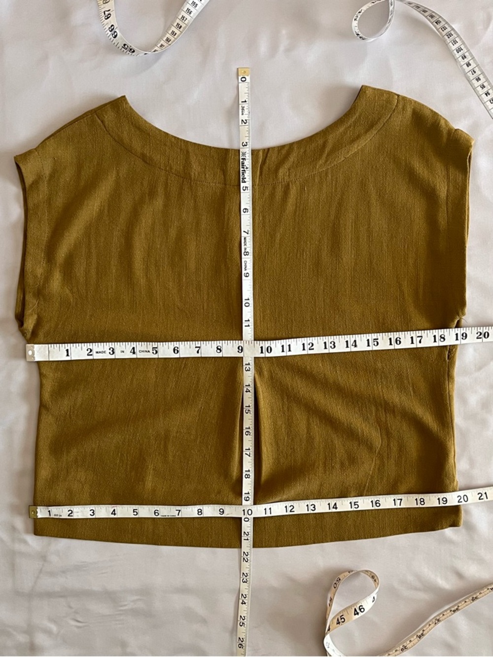 Grade & Gather - Linen Blend Cropped Blouse - Small - Picture 8 of 8